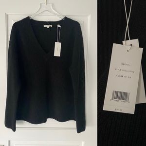 Brand new VINCE Ribbed Wool and Cashmere-Blend V-Neck Sweater.